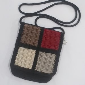 The Sak Mini Crossbody Black Red Colorblock
